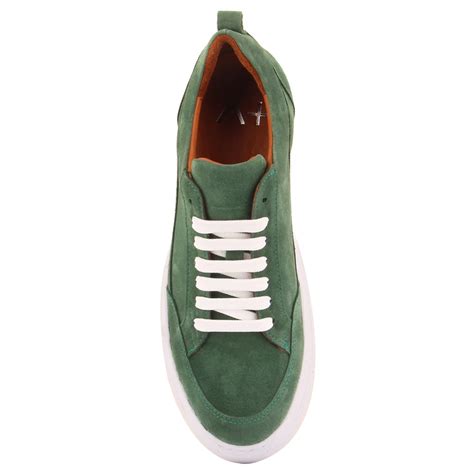 Yeşil süet erkek ayakkabı
